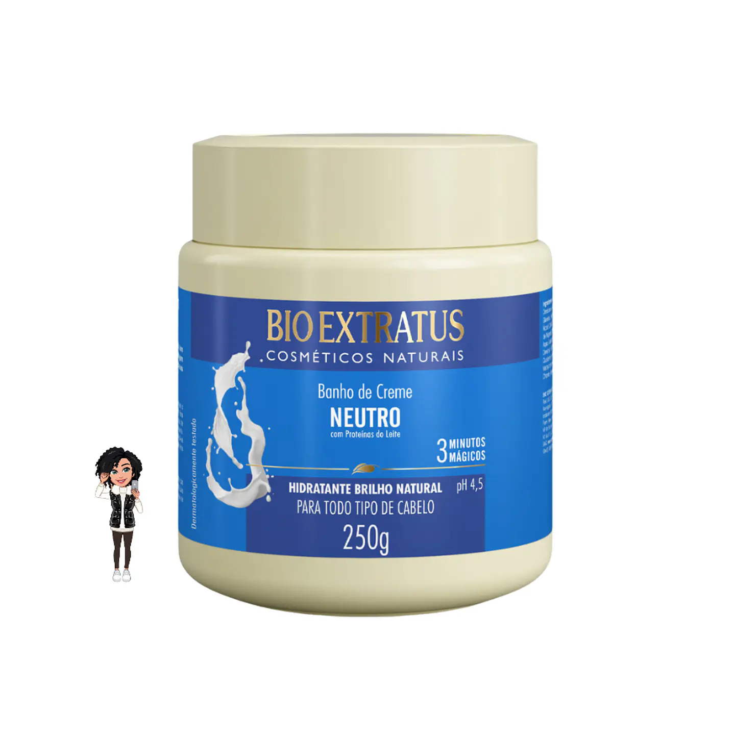 Banho de Creme Neutro Bio Extratus – Hidratação para Todos os Tipos de Cabelo 250g