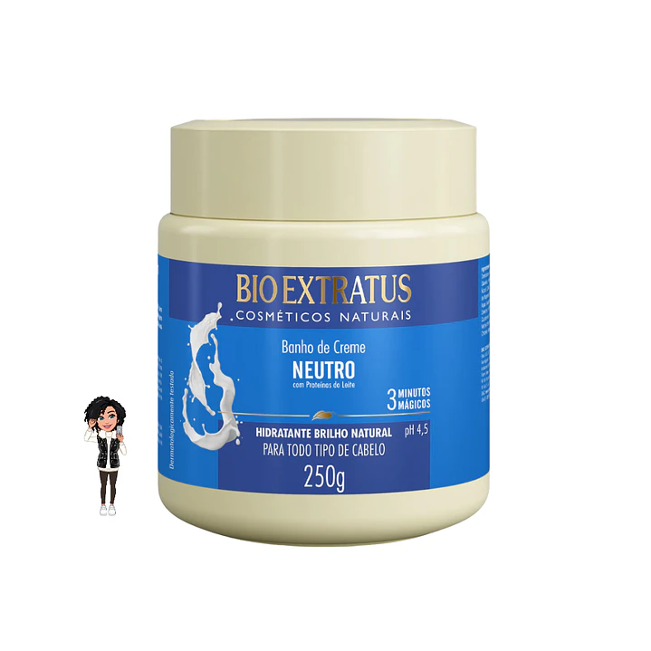 Banho de Creme Neutro Bio Extratus – Hidratação para Todos os Tipos de Cabelo 250g