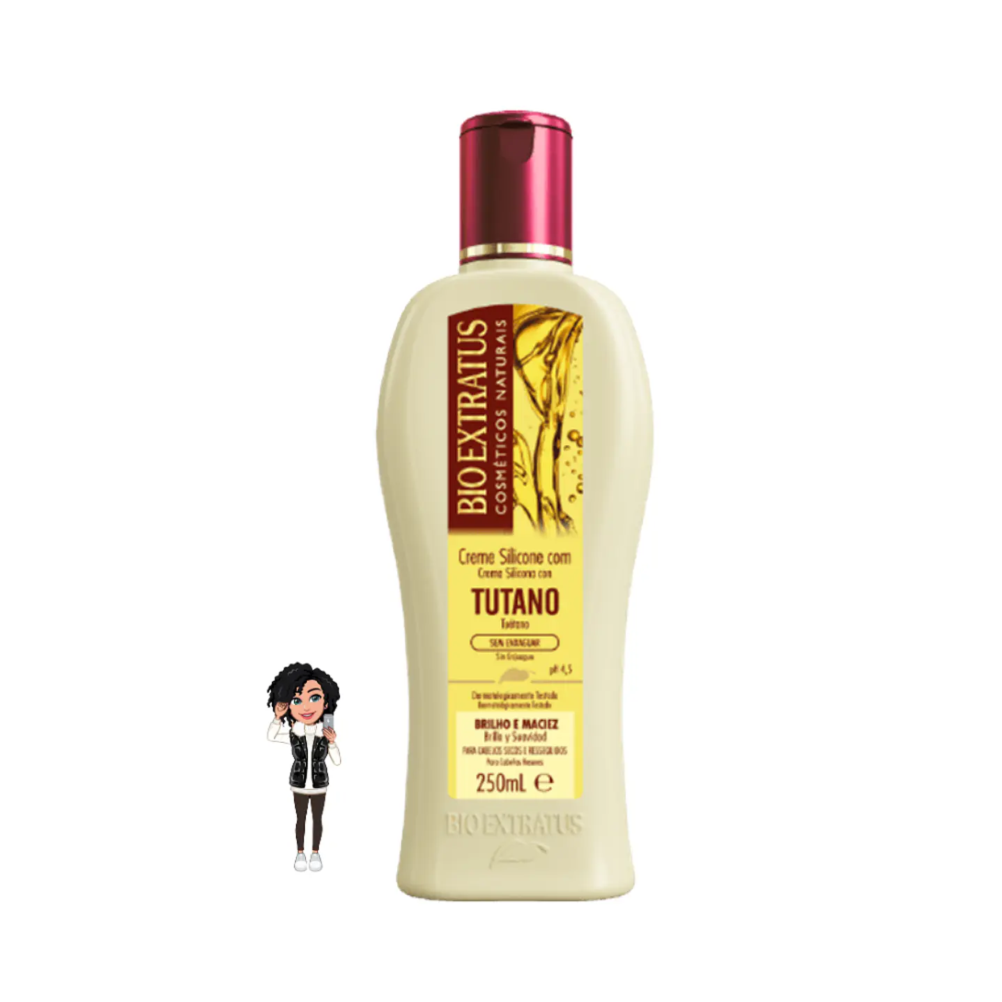 ✅Creme pentear tutano silicone Bio Extratus 250ml