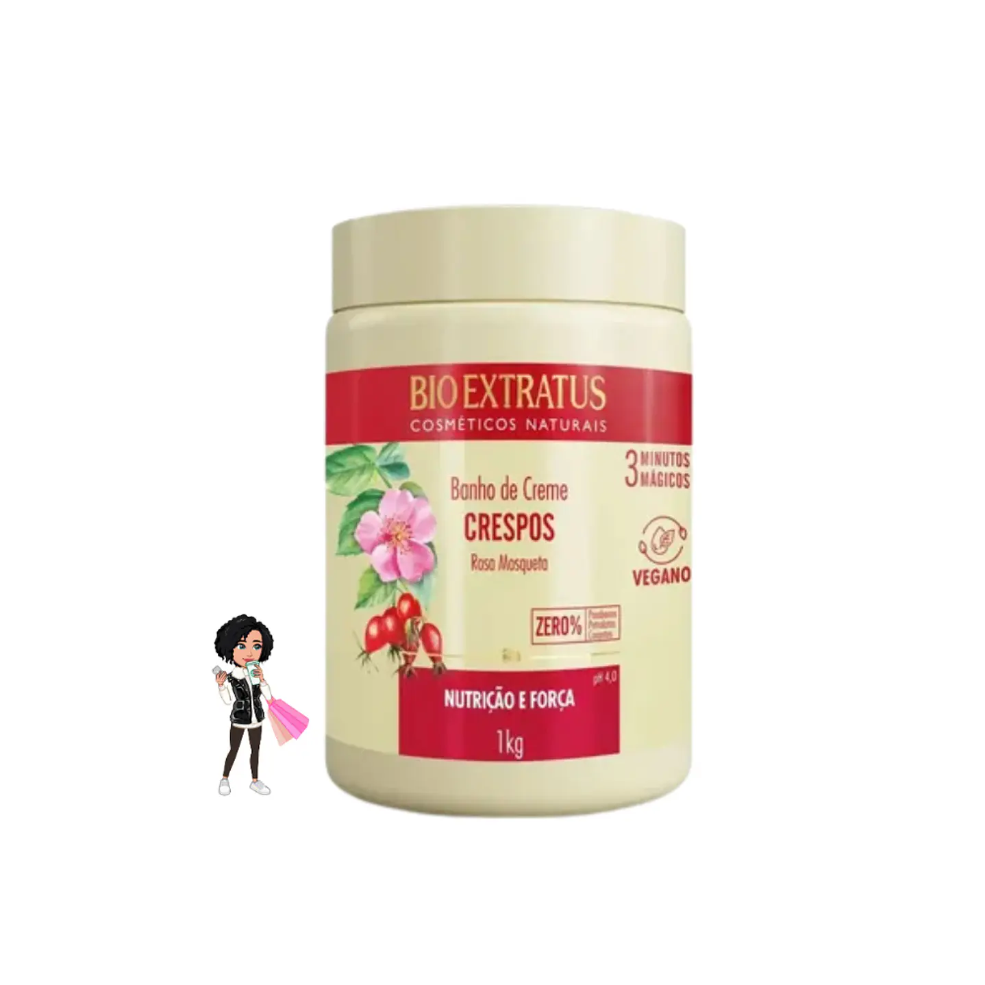 ✅Máscara rosa mosqueta Bio Extratus 1kg 