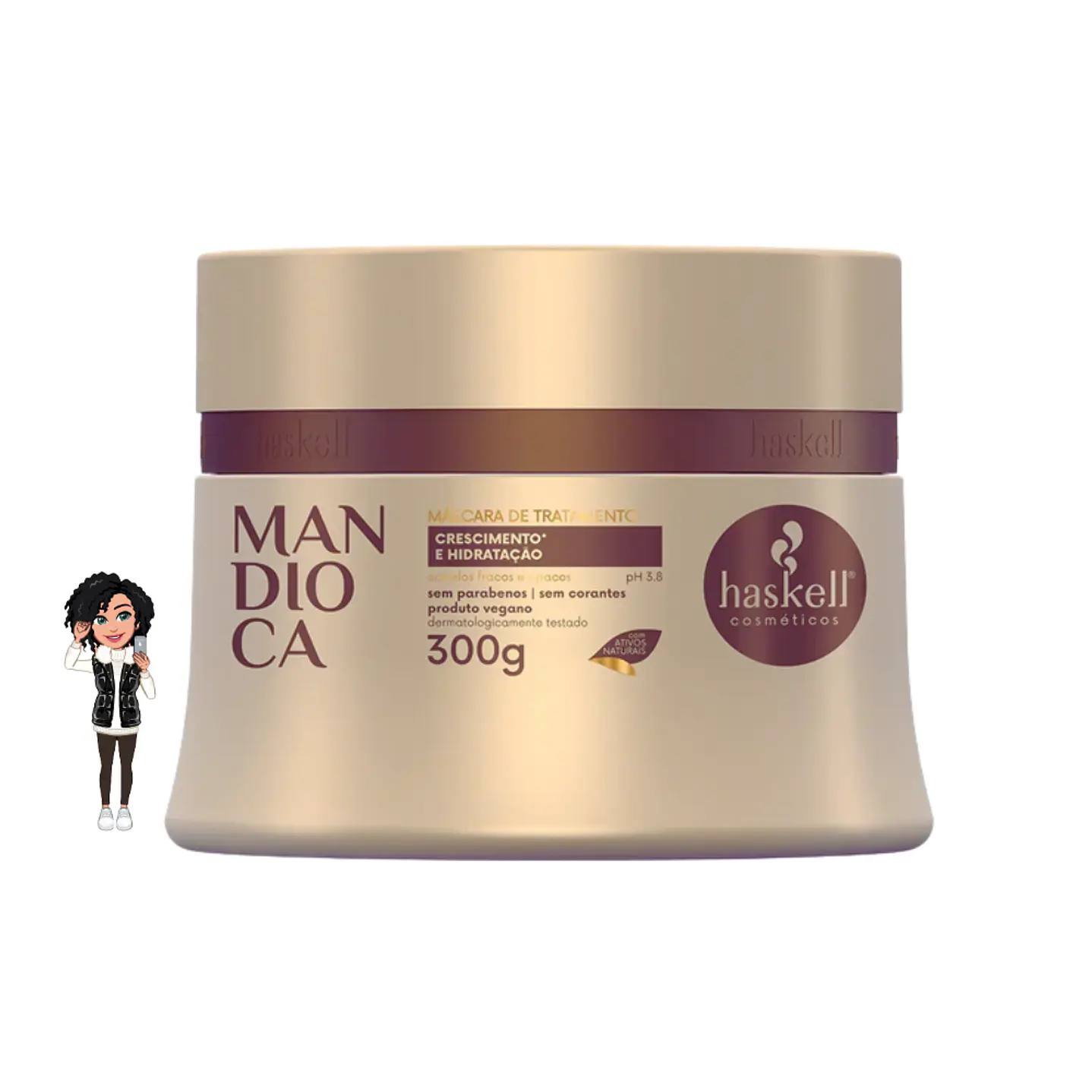 ✅Máscara mandioca -Crescimento Fortalecimento Haskell 300g