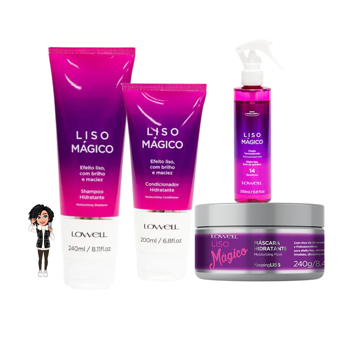 ✅Kit Lowell Mágico – Alisamento Natural e Brilho Intenso