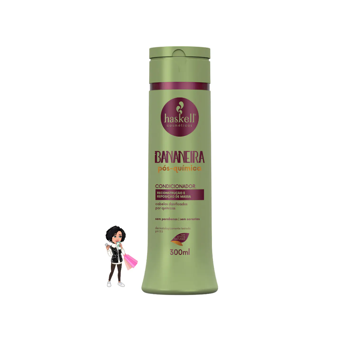 Condicionador Bananeira Pós-Química (300ml) – Restauração e Maciez