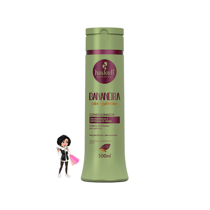Shampoo Bananeira Pós-Química (300ml) – Limpeza e Nutrição