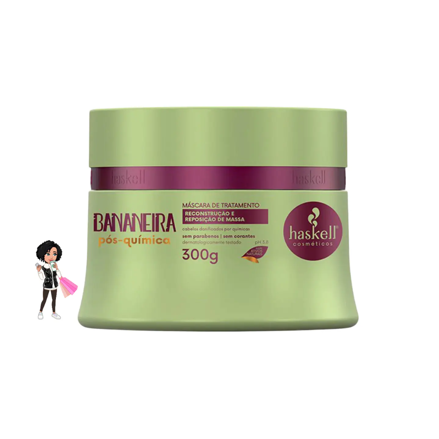 ✅Máscara Bananeira Nutrição Haskell 300g 