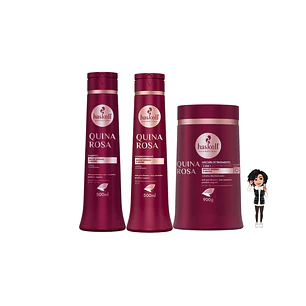 ✅KIT HASKELL QUINA ROSA – SHAMPOO + CONDICIONADOR + MÁSCARA