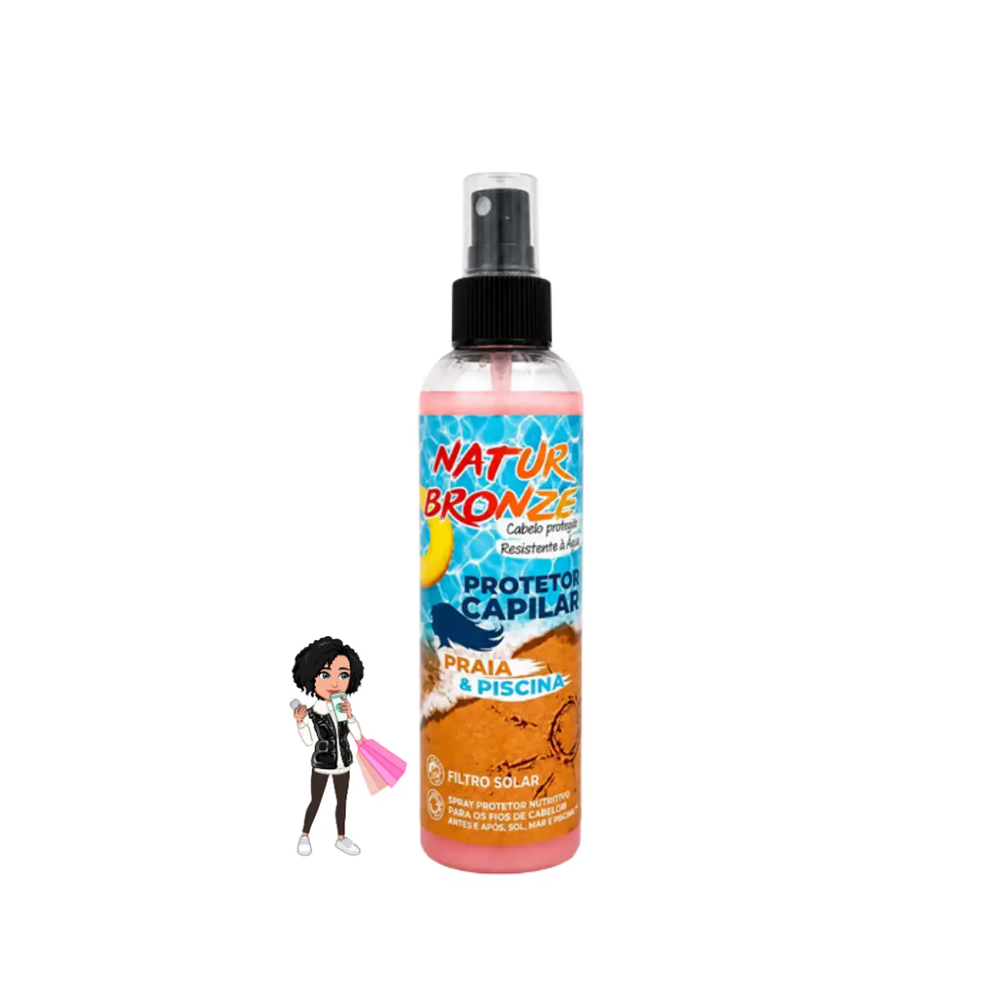 ✅Spray Protetor solar Praia-Piscina Natur Bronze 200ml