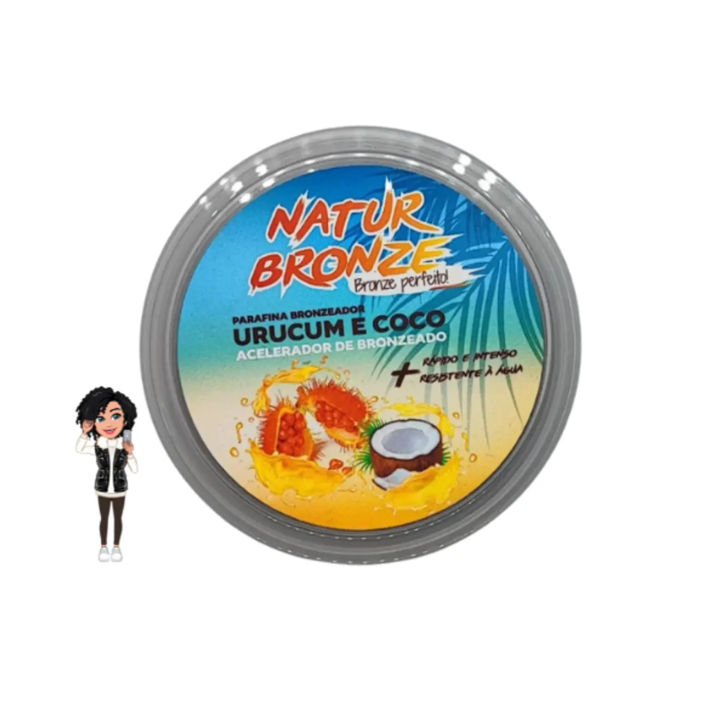 Parafina Urucum Coco Natur Bronze 150g