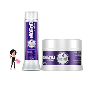 Haskell Extend Color Roxo-Violet – Shampoo Matizador & Máscara Matizadora