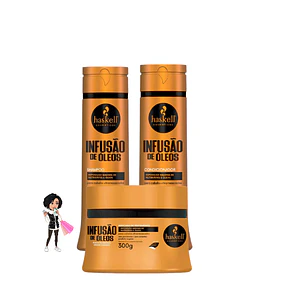 ✅Kit Haskell Infusão de Óleos – Nutrição Suprema para o Teu Cabelo!