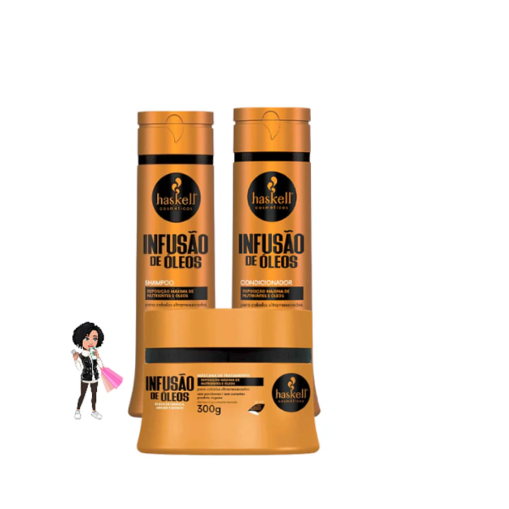 ✅Kit Haskell Infusão de Óleos – Nutrição Suprema para o Teu Cabelo!