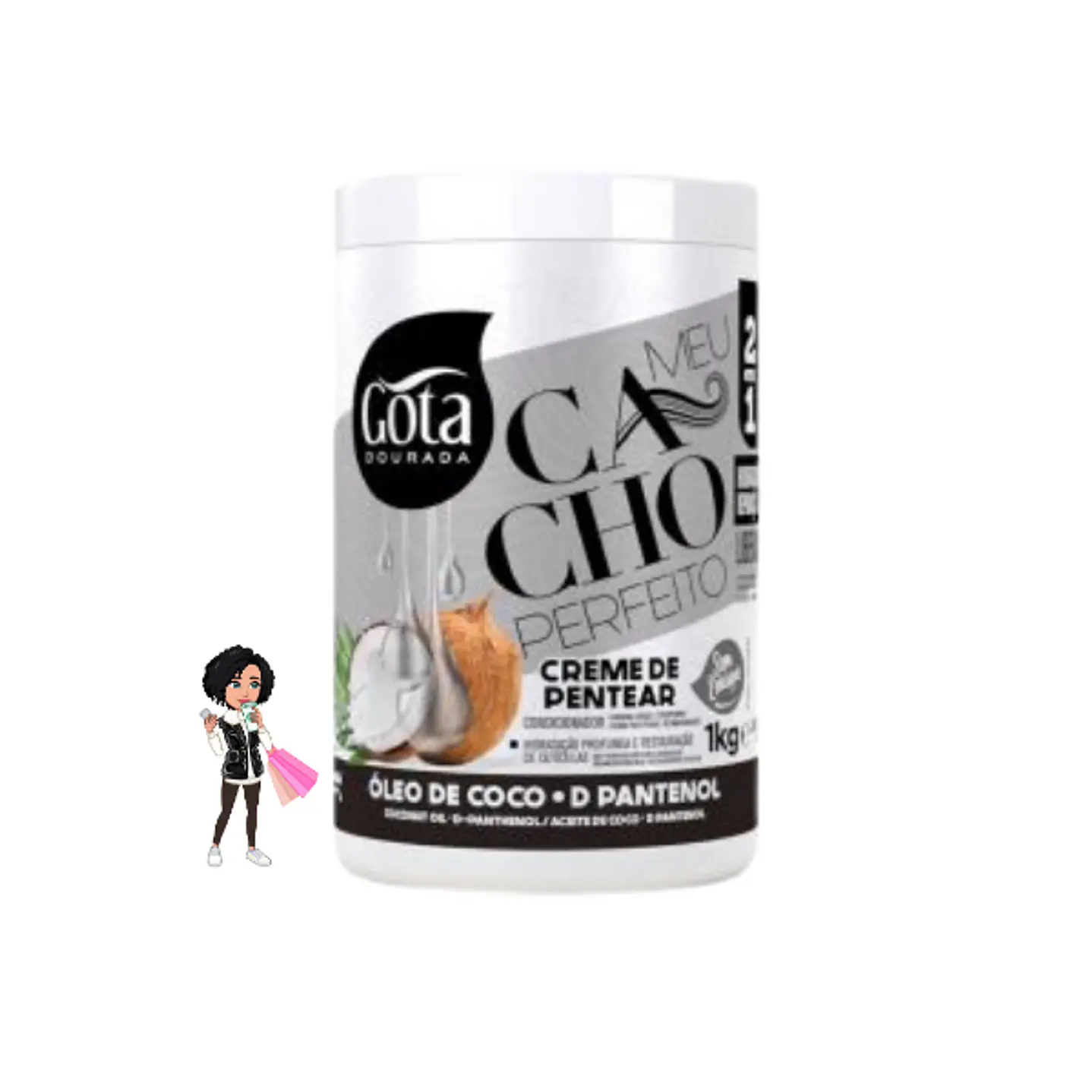 Gota Dourada –  Creme de Pentear - Meu Cacho Perfeito 1kg