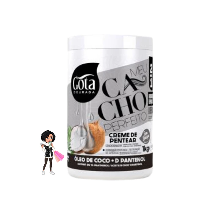Gota Dourada –  Creme de Pentear - Meu Cacho Perfeito 1kg