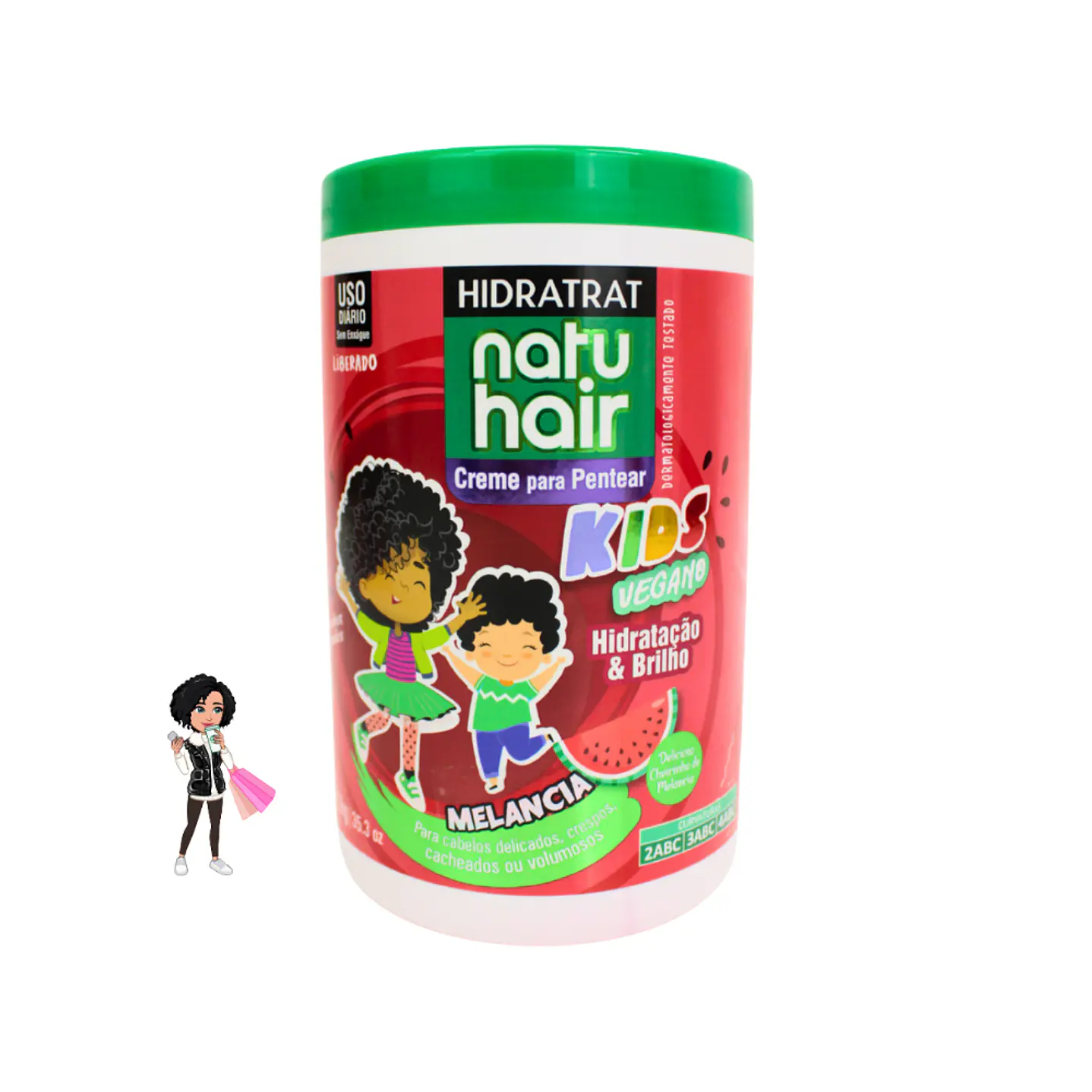 ✅Creme Pentear Melanina Natuhair 1kg 