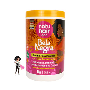 ✅Creme Pentear Bela Negra Natuhair 1kg 
