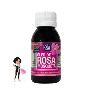 ✅Óleo Rosa Mosqueta Nutrição Brilho Natuhair 60ml 