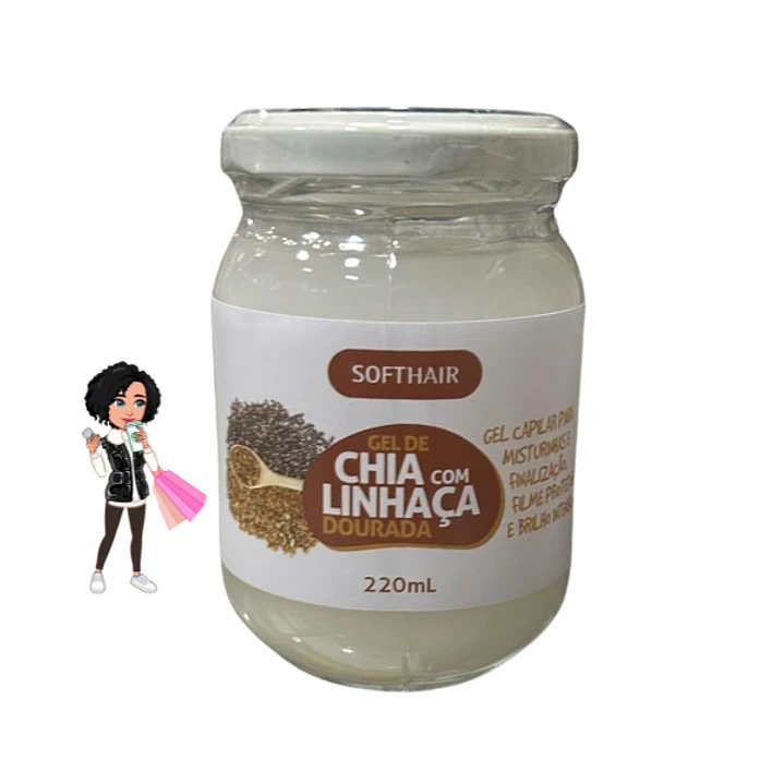 ✅Máscara de Chia e Linhaça Soft Hair 220g
