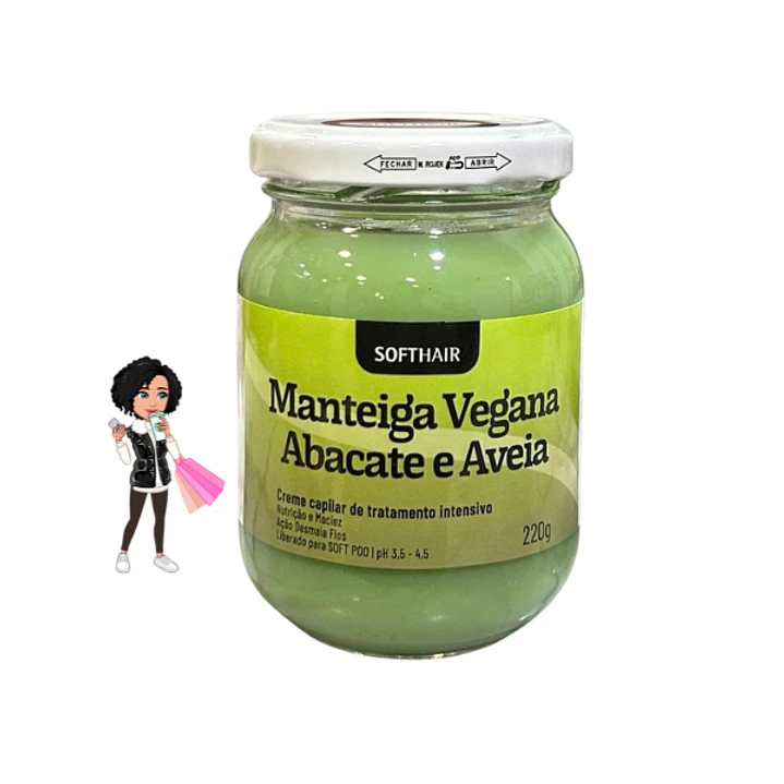 ✅Manteiga de Abacate e Aveia Soft Hair 220g