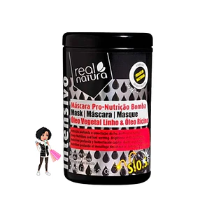 💚Real Natura Máscara Sem Sal Pro-Nutrição Bomba 1kg