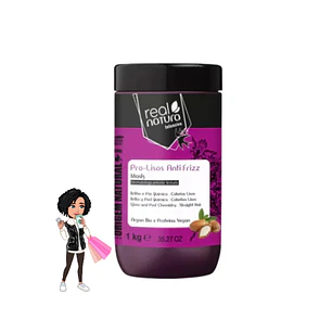 ✅Máscara Liso ant-frizz Real natura 1kg 