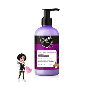 ✅Condicionador Liso Anti-frizz Real natura 300ml