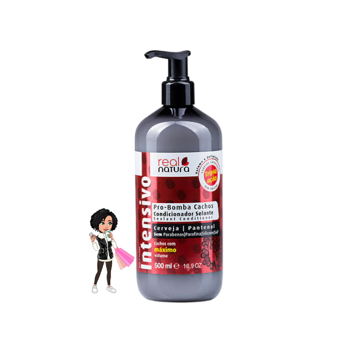 ✅Champô pro Volume Cachos Real natura 500ml