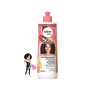 ✅Salon line - Ativador de Cachos S.O.S Cachos Extrato de Mel (500ml) 