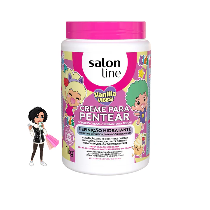 ✅Creme pentear vanilla kids Salon line 1kg 