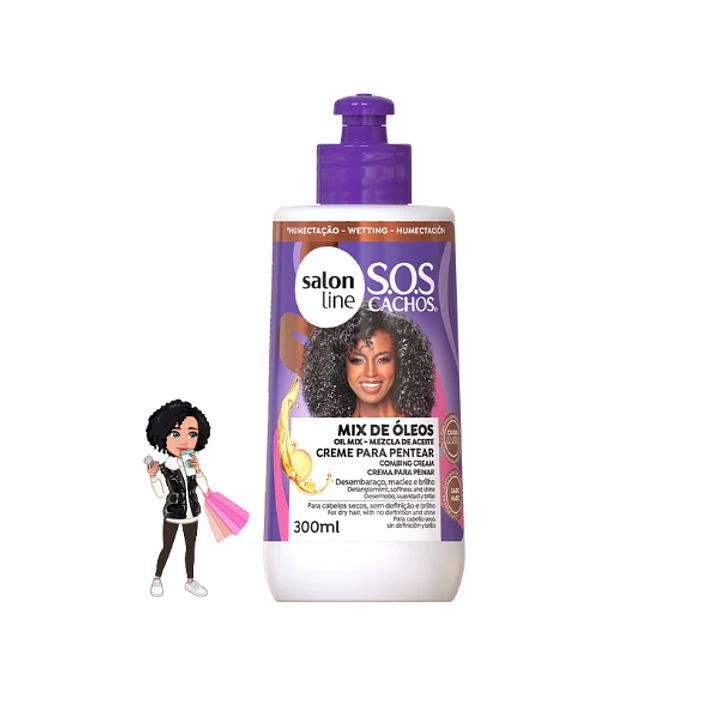 ✅Creme Pentear Mix de Óleos salon line 300ml