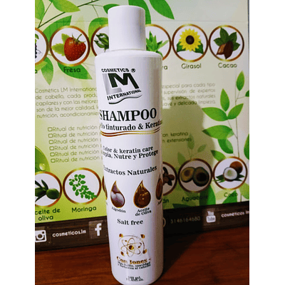 Shampoo Cabello Tinturado & Keratina X 340 ML.