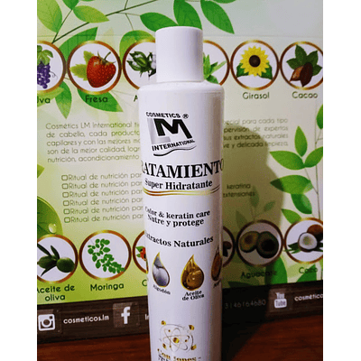 Tratamiento Super Hidratante Cabello Tinturado & Keratínas x 340 ml.