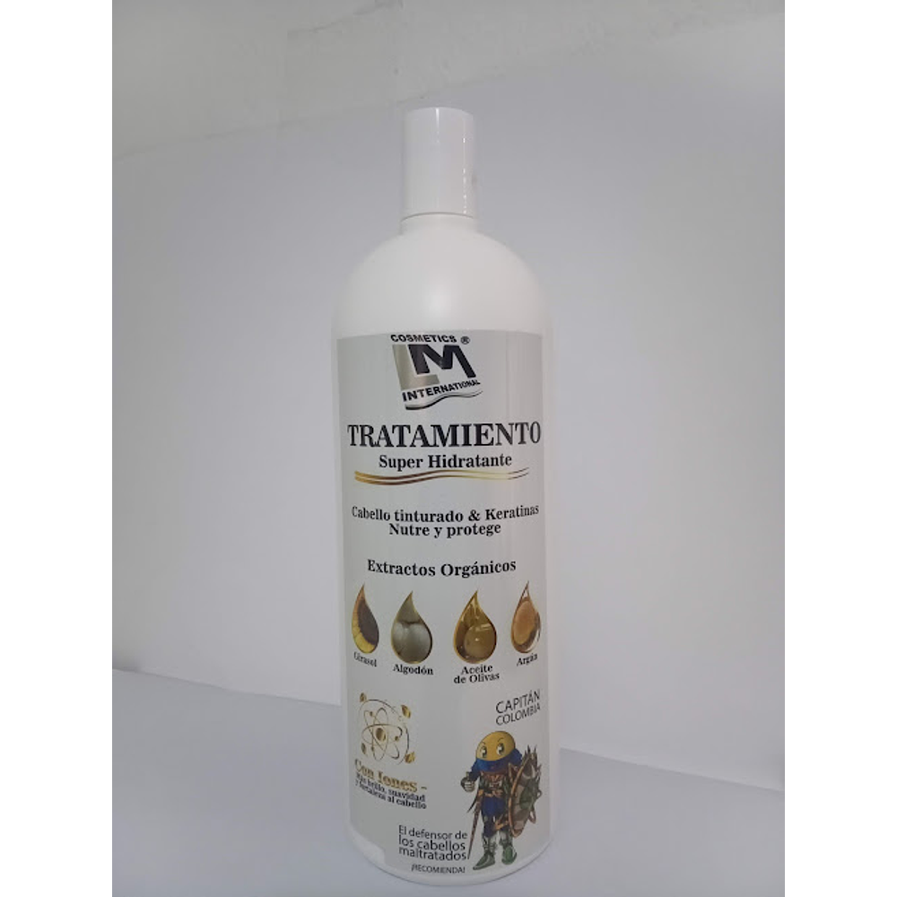 Tratamiento Super Hidratante - Cabello Tinturado & Keratina  x 1000 ml. (LITRO)