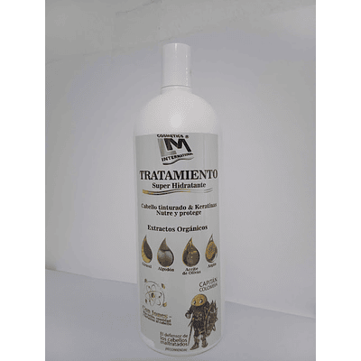 Tratamiento Super Hidratante - Cabello Tinturado & Keratina  x 1000 ml. (LITRO)