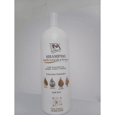 Shampoo Cabello Tinturado & Keratina X 1000 ML. (LITRO)