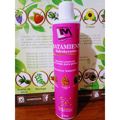 Tratamiento Hidrokeratina - Protector Térmico & Crema para Peinar x340 ml.