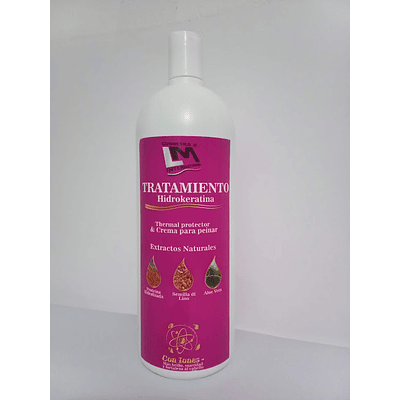 Tratamiento Hidrokeratina - Protector Térmico/ Crema para Peinar x1000 ml.
