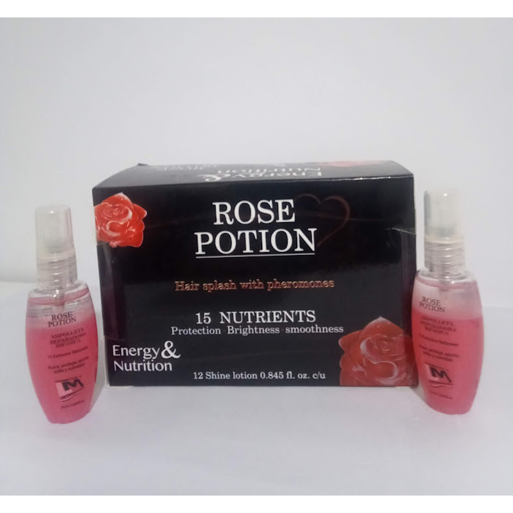 AMOLLETA ROSE POTION-(Splash Capilar con Feromonas) CAJA X 12 Unds X 25ML.C/U.