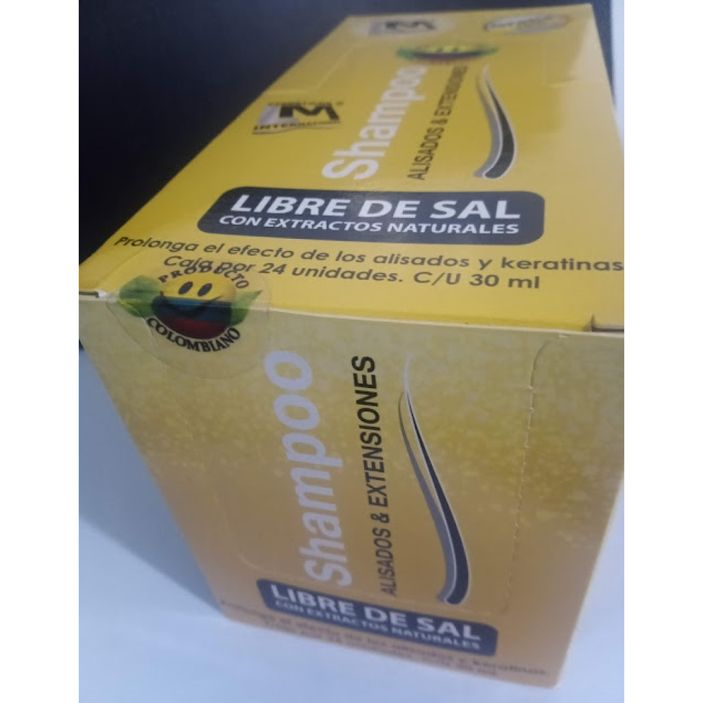 Display x24 Unds de Sachets  Shampoo Alisados & Extensiones x 30ml.