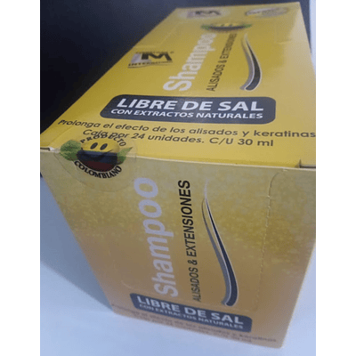 Display x24 Unds de Sachets  Shampoo Alisados & Extensiones x 30ml.