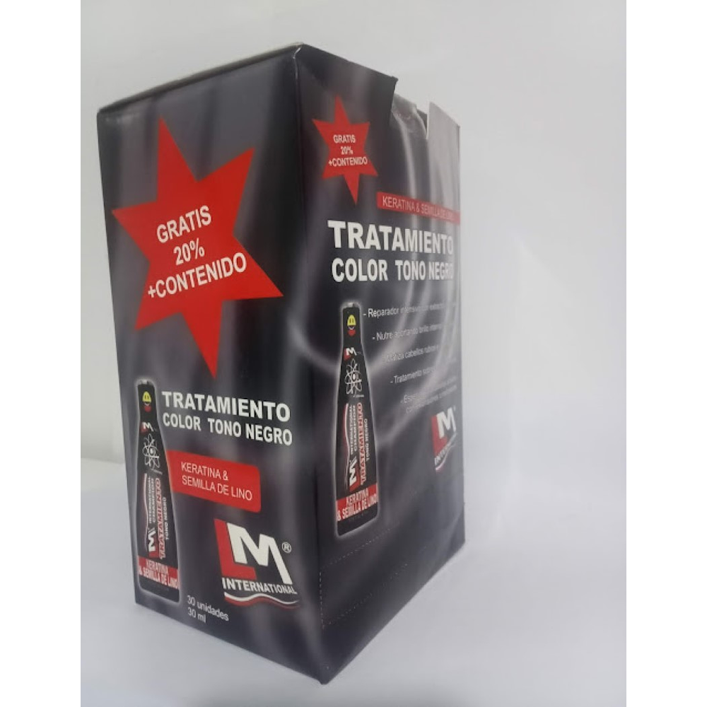 Display x 30 sachets Tratamiento Tono Negro x 30ml. 
