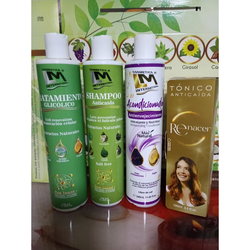 Kit / Ritual Anticaída y Antienvejecimiento de Cosméticos LM Internacional