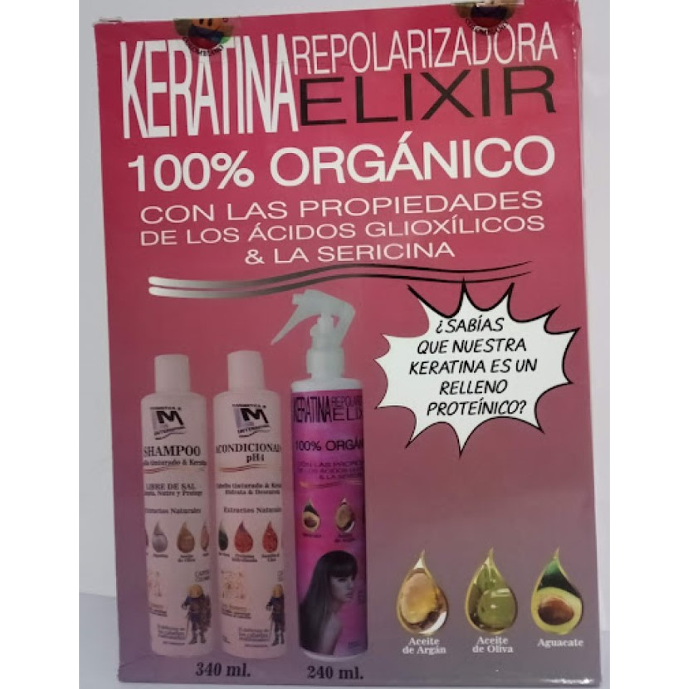 KERATINA REPOLARIZADORA ELIXIR - COMBO X 240 ML. 