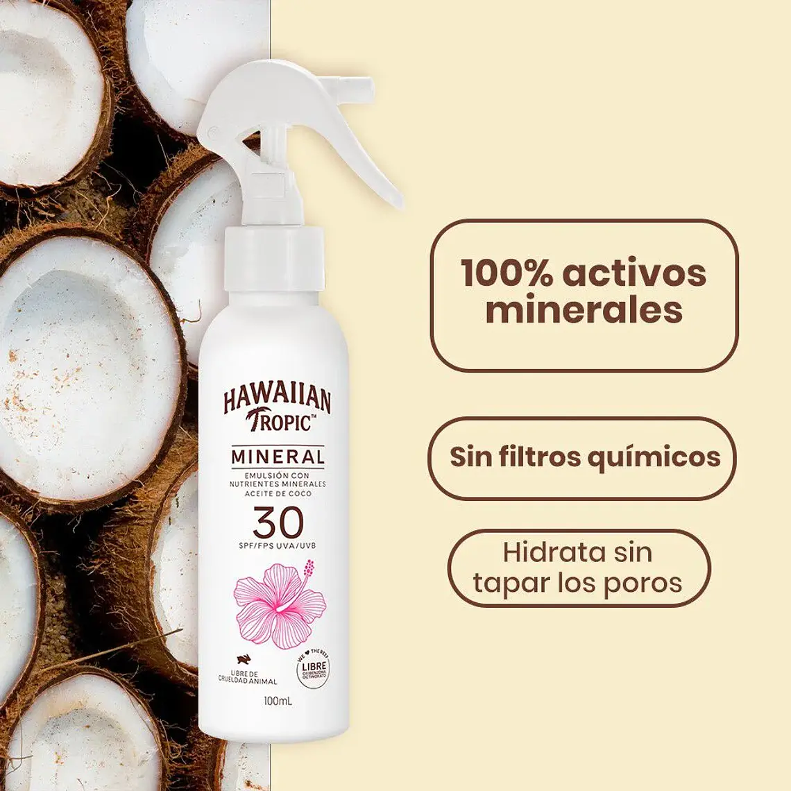Mineral Protector Solar Sun Milk fps30 100ml - HAWAIIAN TROPIC 2