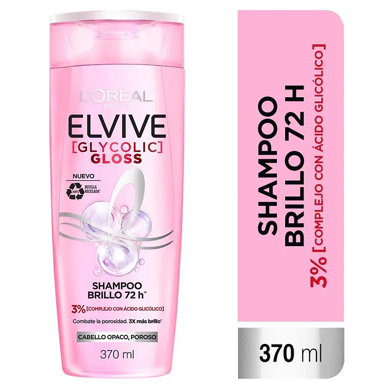  Shampoo Elvive Glycolic Gloss 370 ML - L0REAL 1