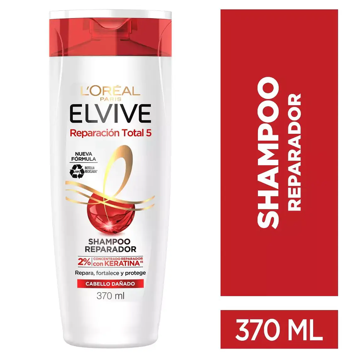 Shampoo Reparación Total 5 Cabello Dañado Elvive 370 ML - LOREAL 1