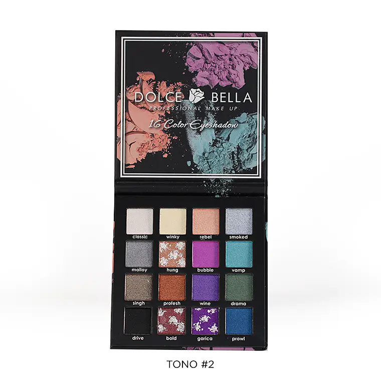 Paleta Sombras x16 Colores Professional Make Up Tono #2 - DOLCE BELLA 1