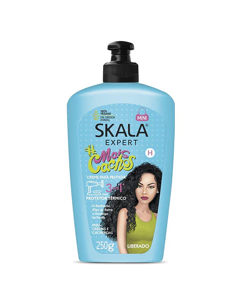 Crema Mais Cachos Para Peinar 3En1 Con Protector Térmico 250 G -  SKALA
