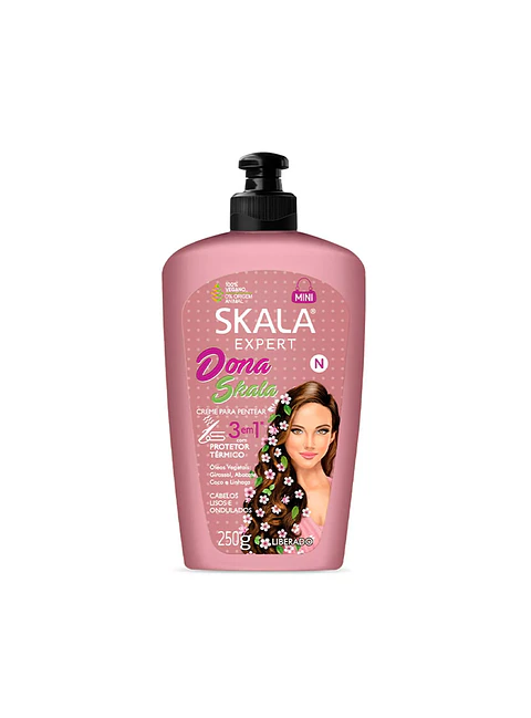 Crema Dona Skala Para Peinar 3En1 Con Protector Térmico 250 G - SKALA