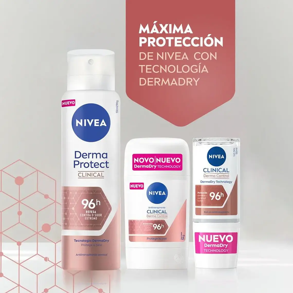 Antitranspirante Spray Derma Protect Clinical 150ml - NIVEA 3