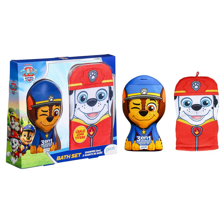 Set Shampoo 3en1 & Guante De Baño, Paw Patrol  - GELATTI 2
